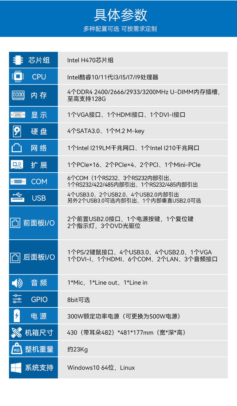 酷睿11代i9工業(yè)主機(jī)電腦,高性能4U工控機(jī),雙網(wǎng)6串,DT-610L-BH470MA.jpg